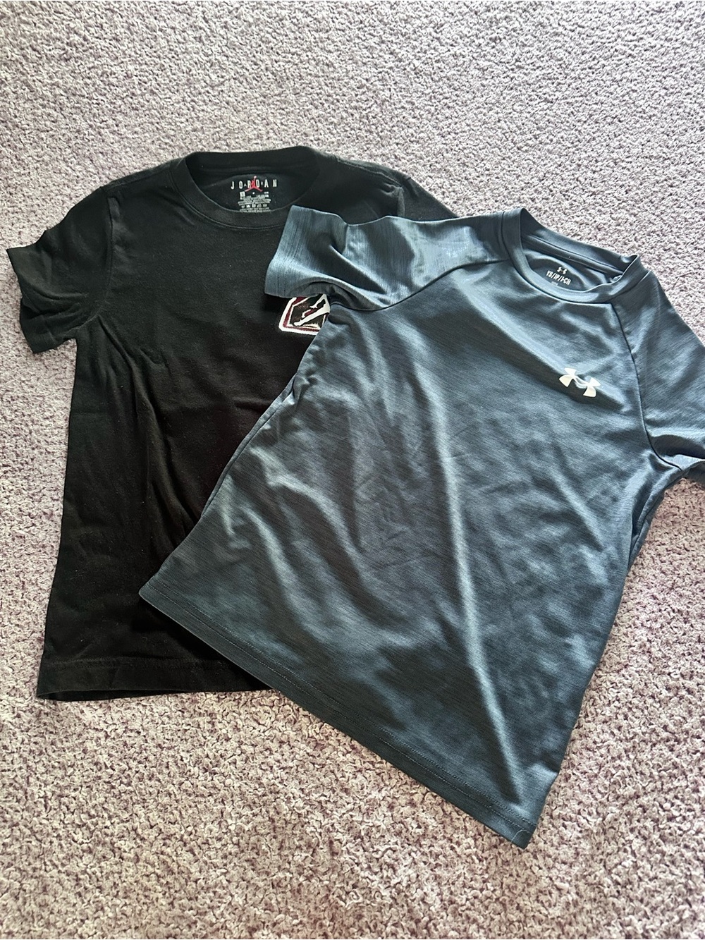 Under Armour Boys Tee and  Black Short Sleeve Performance Tee